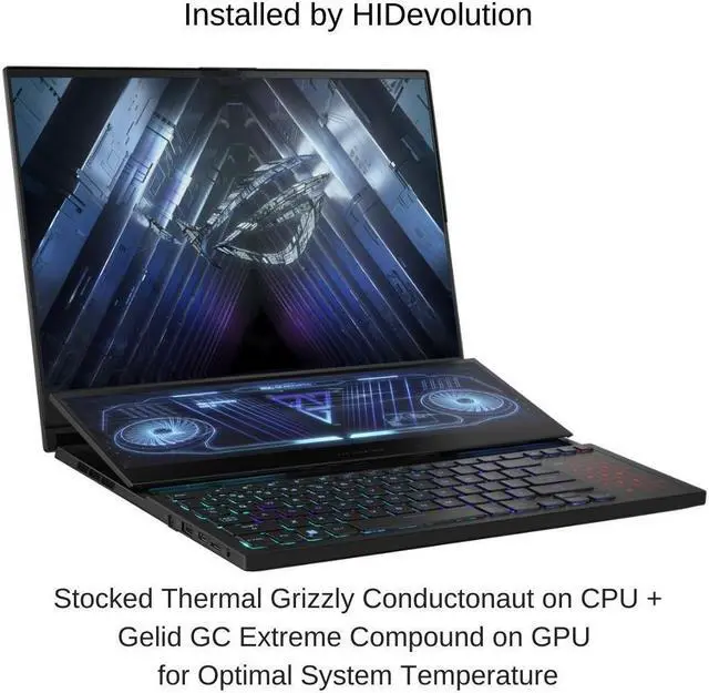 Alt view image 2 of 8 - ASUS ROG Zephyrus Duo 16 GX650RW 16" WQXGA 165Hz, 3.3 GHz Ryzen 9 6900HX, RTX 3070 Ti, 32 GB 4800MHz RAM, 2 TB PCIe SSD