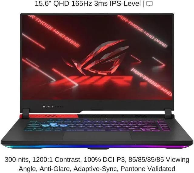 Alt view image 6 of 7 - [2022] HIDevolution ASUS ROG Strix G15 Advantage Edition G513QY 15.6" QHD 165Hz, 3.3 GHz Ryzen 9 5980HX, Radeon RX 6800M, 32 GB 3200MHz RAM, 8 TB PCIe SSD