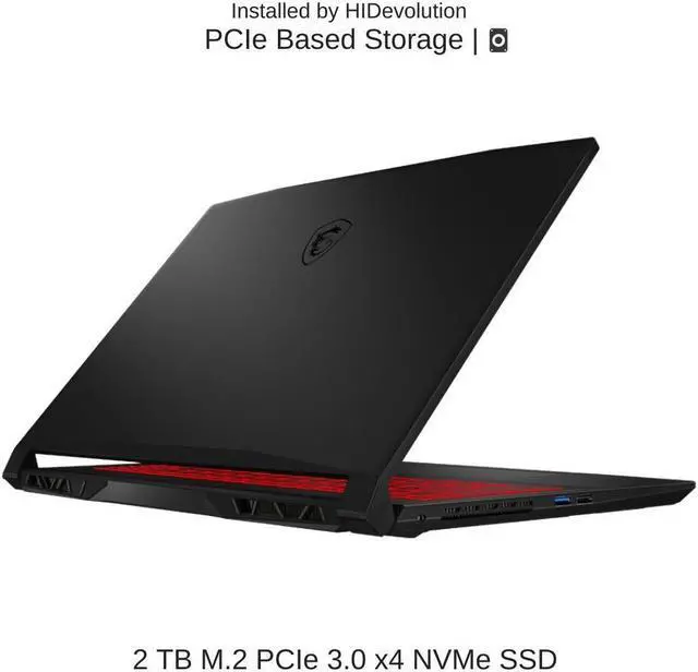 Alt view image 5 of 7 - HIDevolution MSI Katana GF66 12UGSOK 15.6" FHD 240Hz, 1.8 GHz i9-12900H, RTX 3070 Ti, 64 GB 4800MHz RAM, 2 TB PCIe SSD