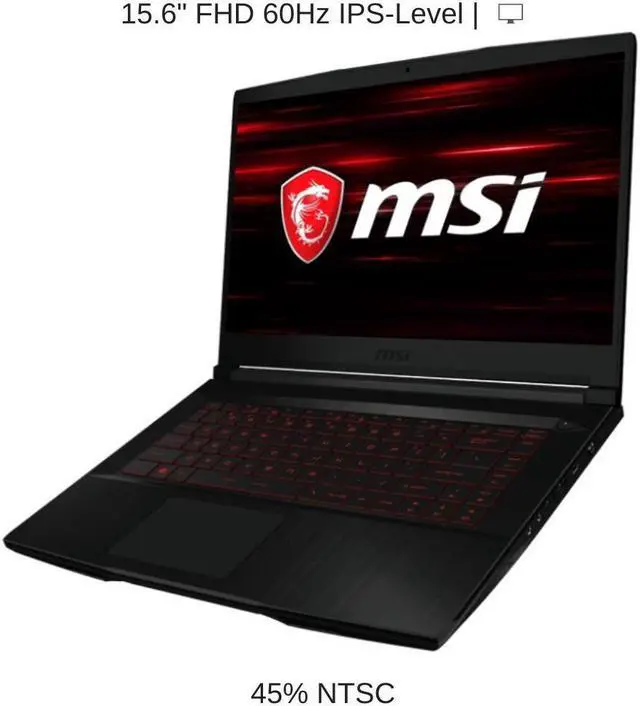 Alt view image 6 of 7 - HIDevolution MSI GF63 Thin 10SC 15.6" FHD, 2.5 GHz i5-10500H, GTX 1650 Max-Q, 64 GB 3200MHz RAM, 1 TB PCIe SSD, Windowss 10 Pro