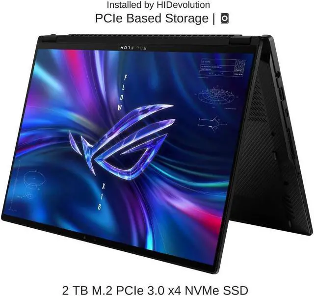 Alt view image 5 of 7 - HIDevolution ASUS ROG X16 GV601RM 16" WQXGA 165Hz Touch, 3.3 GHz Ryzen 9 6900HS, RTX 3060, 32 GB 4800MHz RAM, 2 TB PCIe SSD, Windows 11 Pro