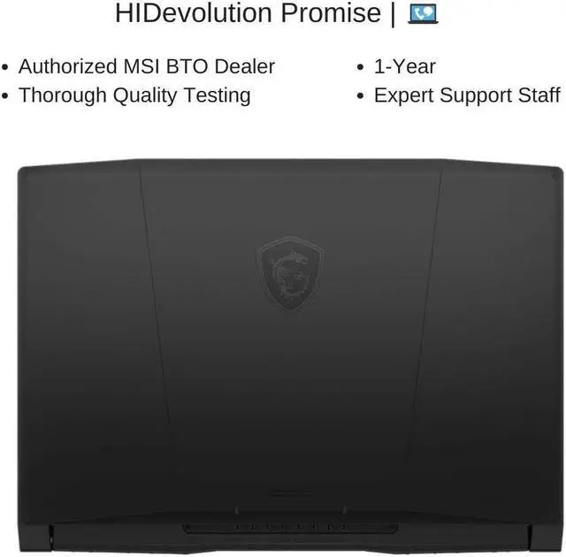 Alt view image 7 of 7 - HIDevolution MSI Katana 15 B12VGK 15.6" FHD 144Hz, 1.7 GHz i7-12650H, RTX 4070, 16 GB DDR5 RAM, 2 TB PCIe SSD, Windows 11 Home