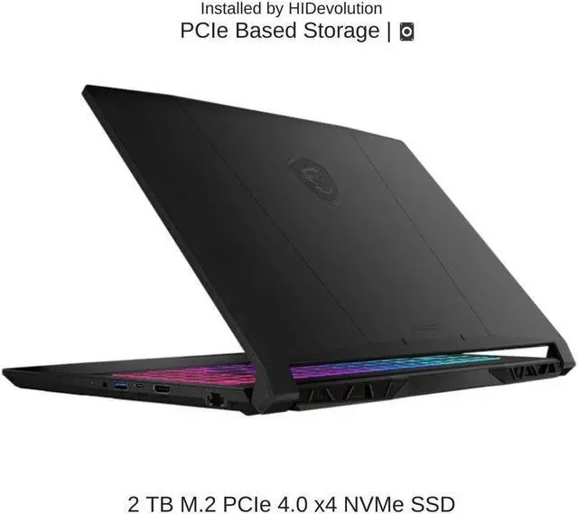 Alt view image 5 of 7 - HIDevolution MSI Katana 15 B12VGK 15.6" FHD 144Hz, 1.7 GHz i7-12650H, RTX 4070, 16 GB DDR5 RAM, 2 TB PCIe SSD, Windows 11 Home