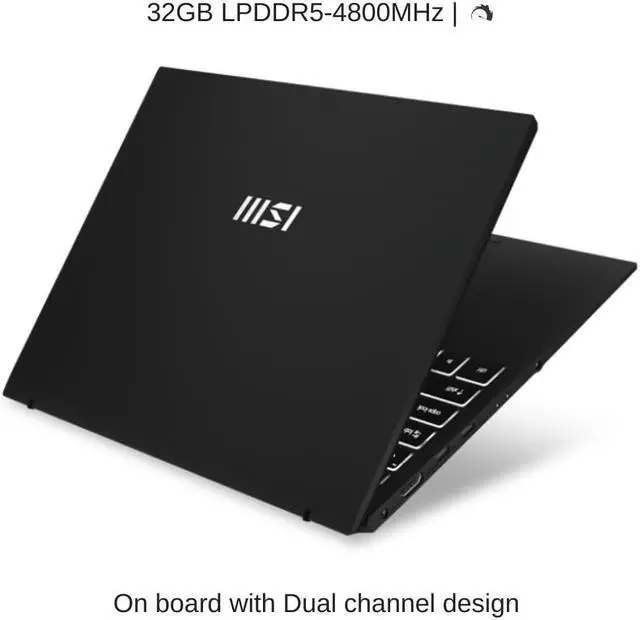 Alt view image 4 of 7 - HIDevolution MSI Prestige 13Evo A13M [Stellar Gray] 13.3 FHD+ 60Hz, 2.2 GHz i7-1360P, Intel Iris Xe, 32GB LPDDR5 RAM, 1 TB PCIe SSD, Windows 11 Pro