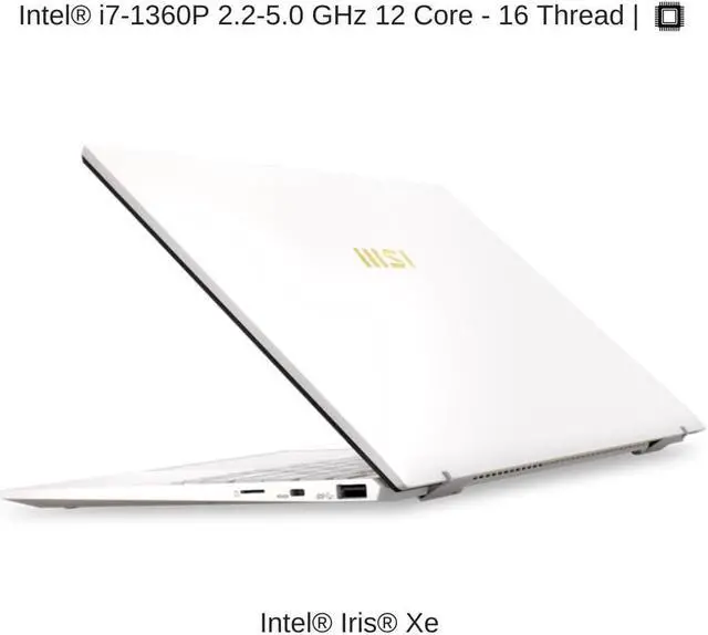 Alt view image 3 of 7 - HIDevolution MSI Prestige 13Evo A13M [Stellar Gray] 13.3 FHD+ 60Hz, 2.2 GHz i7-1360P, Intel Iris Xe, 32GB LPDDR5 RAM, 1 TB PCIe SSD, Windows 11 Pro