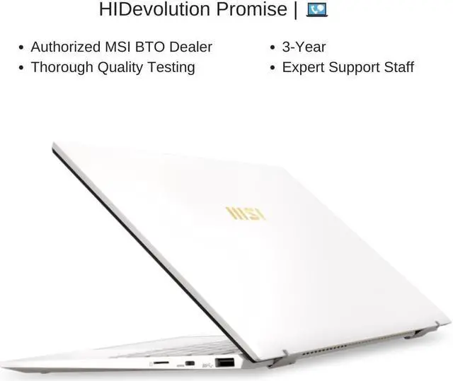 Alt view image 7 of 7 - HIDevolution MSI Prestige 13Evo A13M [Stellar Gray] 13.3 FHD+ 60Hz, 2.2 GHz i7-1360P, Intel Iris Xe, 32GB LPDDR5 RAM, 1 TB PCIe SSD, Windows 11 Pro