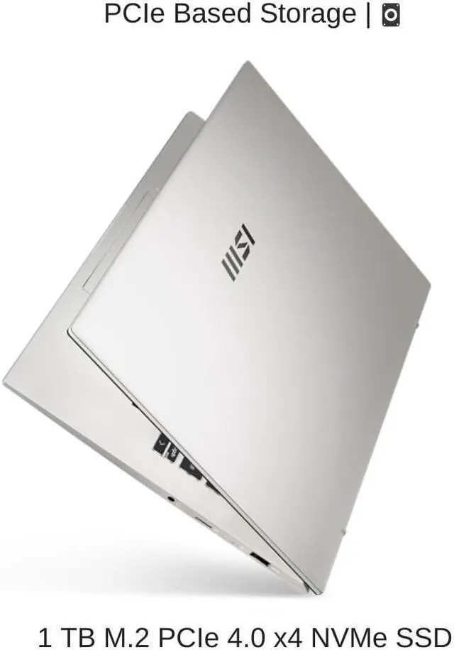 Alt view image 5 of 7 - [2024] HIDevolution MSI Prestige 14Evo B13M [Silver] 14" FHD+ 60Hz, 1.9 GHz i5-13500H, Iris Xe, 32 GB LPDDR5, 1 TB PCIe SSD, Windows 11 Pro