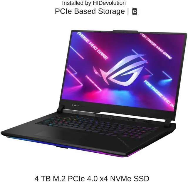 Alt view image 5 of 7 - ASUS ROG Strix SCAR 17 G733PYV 17.3" WQHD 240Hz, 2.5 GHz Ryzen 9 7945HX3D, RTX 4090, 96 GB DDR5 RAM, 4 TB PCIe SSD, Windows 11 Pro