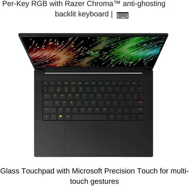 Alt view image 6 of 7 - Razer Blade 14 Black, 14" QHD+ 240Hz, 4.0 GHz Ryzen 9 7940HS, RTX 4070, 32 GB DDR5 RAM, 2 TB PCIe SSD, Windows 11 Pro