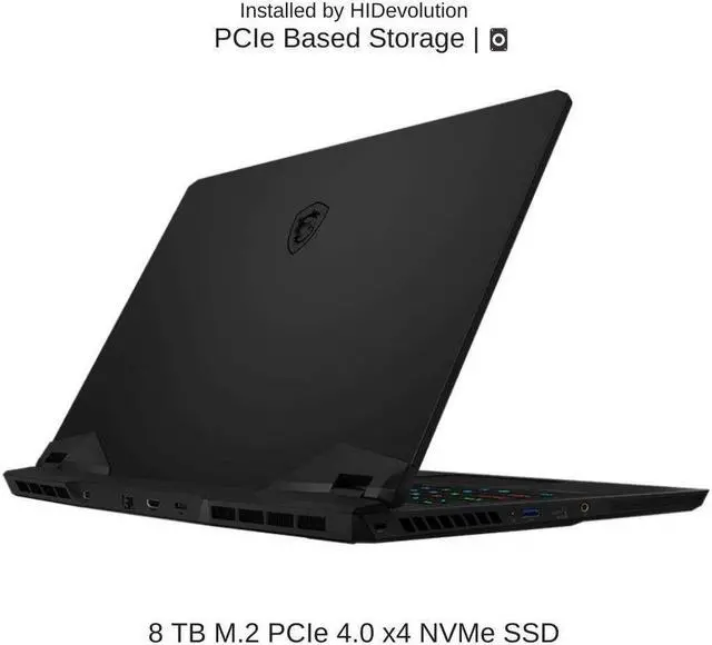 Alt view image 5 of 7 - HIDevolution MSI Vector GP77 13VG 17.3" QHD 240Hz, 2.6 GHz i9-13900H, RTX 4070, 32 GB DDR5 RAM, 8 TB PCIe SSD, Windows 11 Pro