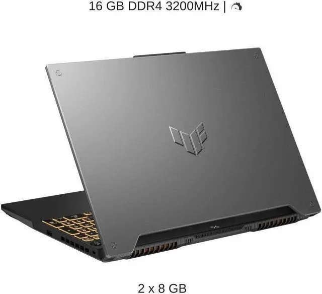 Alt view image 4 of 7 - ASUS TUF Gaming F15 FX507ZV 15.6" FHD 144Hz, 1.7 GHz i7-12700H, RTX 4060, 16 GB DDR4 RAM, 8 TB PCIe SSD, Windows 11 Pro