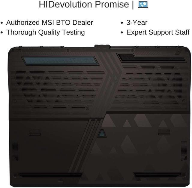 Alt view image 6 of 6 - [2024] HIDevolution MSI Vector 17 HX A14VGG 17" QHD+ 240Hz, 1.6 GHz i9-14900HX, RTX 4070, 128 GB DDR5 RAM, 16 TB PCIe SSD, Windows 11 Pro