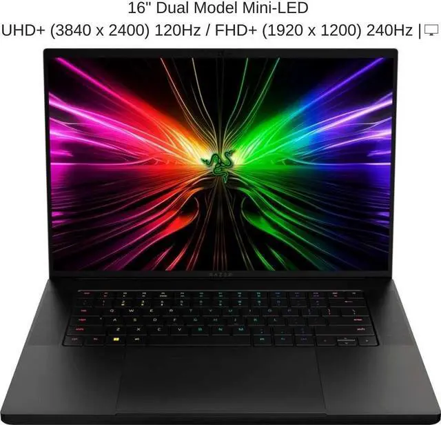Alt view image 5 of 7 - Razer Blade 16 [2024] Black, 16" Dual UHD+ 120Hz / FHD+ 240Hz mini LED, 1.6 GHz i9-14900HX, RTX 4090, 96 GB DDR5 RAM, 8 TB PCIe SSD, Windows 11 Pro