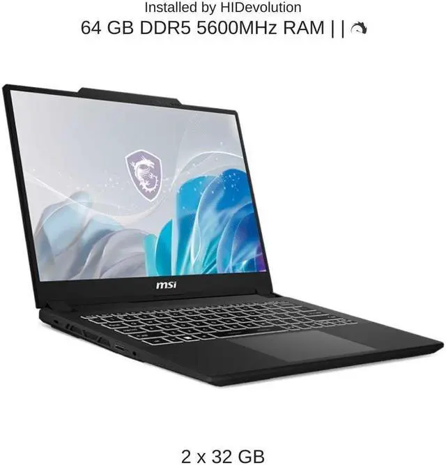 Alt view image 4 of 7 - [2024] HIDevolution MSI Creator M14 A13VF 14" 2.8K, 2.4 GHz i7-13620H, RTX 4060, 64 GB DDR5 RAM, 2 TB PCIe SSD, Windows 11 Pro