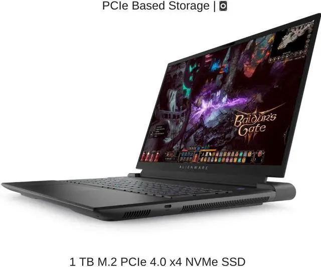 Alt view image 4 of 7 - [2025] Alienware M18 R2 [Black | Membrane Keyboard] 18" QHD+ 165Hz, 1.6 GHz i9-14900HX, RTX 4080, 64 GB DDR5 RAM, 1 TB PCIe SSD, Windows 11 Home