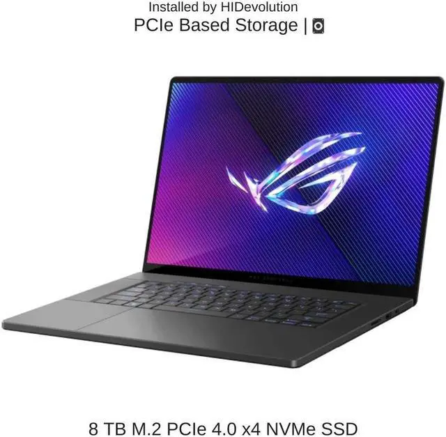 Alt view image 4 of 6 - [2024]  ASUS ROG Zephyrus G16 GU605MY [Gray] 16" WQXGA 240Hz, 3.8 GHz Ultra 9-185H, RTX 4090, 32 GB LPDDR5X RAM, 8 TB PCIe SSD, Windows 11 Home