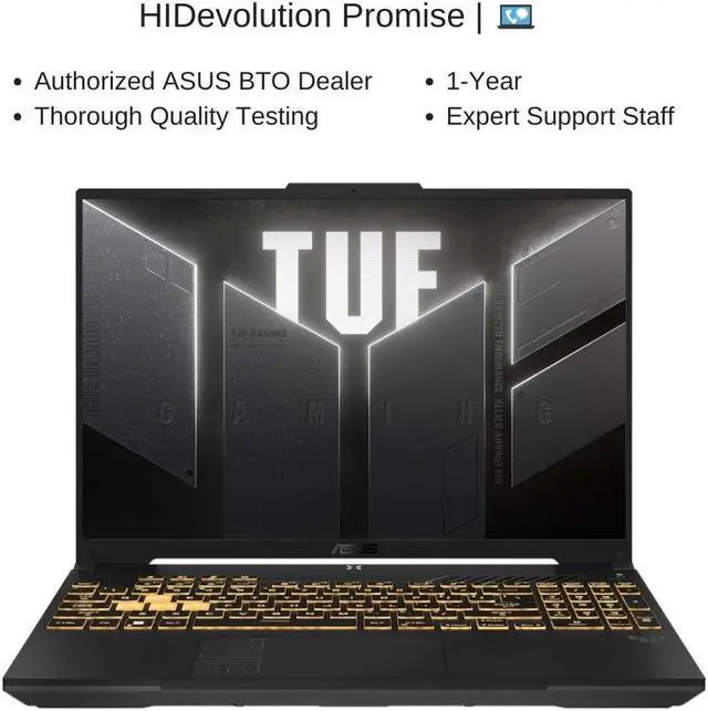 Alt view image 7 of 7 - [2024]  ASUS TUF Gaming F16 FX607JV 16" FHD+ 165Hz, 1.9 GHz  i7-13650HX, RTX 4060, 32 GB DDR5 RAM, 2 TB PCIe SSD, Windows 11 Pro