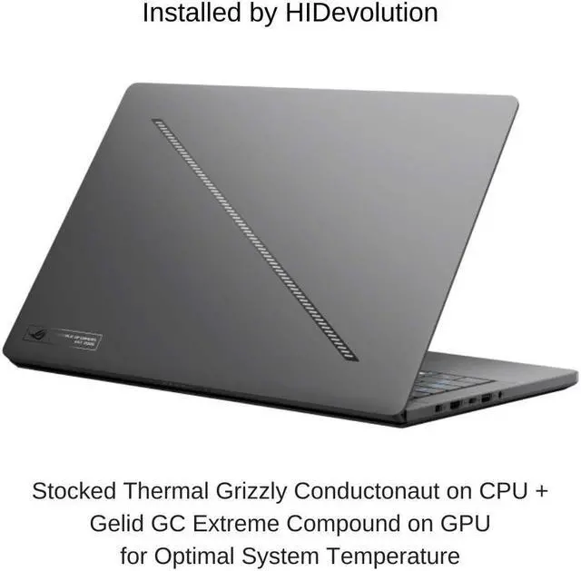 Alt view image 2 of 7 - [2024] HIDevolution ASUS ROG Zephyrus G14 GA403UI [Gray] 14" 3K OLED 120Hz, 4.0 GHz Ryzen 9 8945HS, RTX 4070, 32 GB LPDDR5X RAM, 4 TB PCIe SSD, Windows 11 Pro