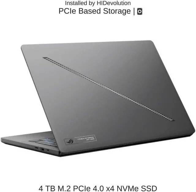 Alt view image 5 of 7 - [2024] HIDevolution ASUS ROG Zephyrus G14 GA403UI [Gray] 14" 3K OLED 120Hz, 4.0 GHz Ryzen 9 8945HS, RTX 4070, 32 GB LPDDR5X RAM, 4 TB PCIe SSD, Windows 11 Pro