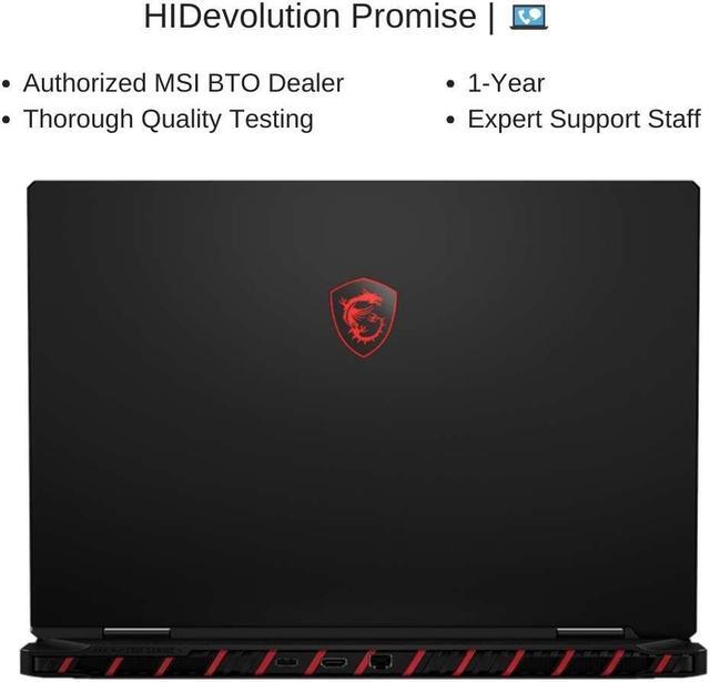 Alt view image 6 of 6 - [2025] HIDevolution MSI Raider 18 HX A14VHG 18" QHD+ 240Hz, 1.6 GHz i9-14900HX, RTX 4080, 64 GB DDR5 RAM, 16 TB PCIe SSD, Windows 11 Home