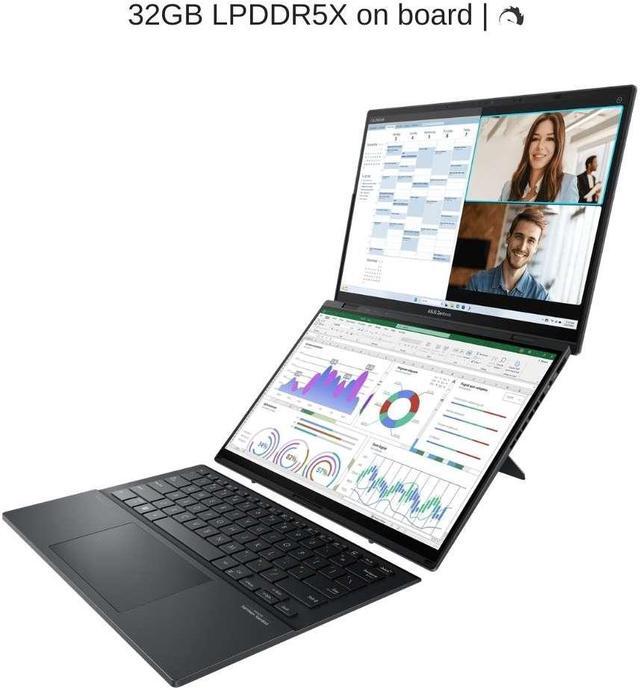 Alt view image 3 of 6 - [2025] HIDevolution ASUS Zenbook Duo UX8406CA 14" 3K WQXGA+ OLED 120Hz Touch, 2.7 GHz Ultra 9-285H, Intel Arc Graphics, 32 GB LPDDR5X RAM, 4 TB PCIe SSD, Windows 11 Pro