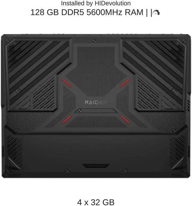 Alt view image 4 of 6 - [2025] HIDevolution MSI Raider 18 HX A14VHG 18" QHD+ 240Hz, 1.6 GHz i9-14900HX, RTX 4090, 128 GB DDR5 RAM, 2 TB PCIe SSD, Windows 11 Home