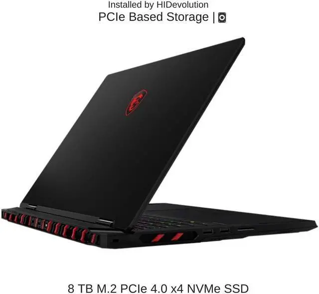 Alt view image 5 of 6 - [2025] HIDevolution MSI Raider 18 HX A14VHG 18" QHD+ 240Hz, 1.6 GHz i9-14900HX, RTX 4080, 96 GB DDR5 RAM, 8 TB PCIe SSD, Windows 11 Pro