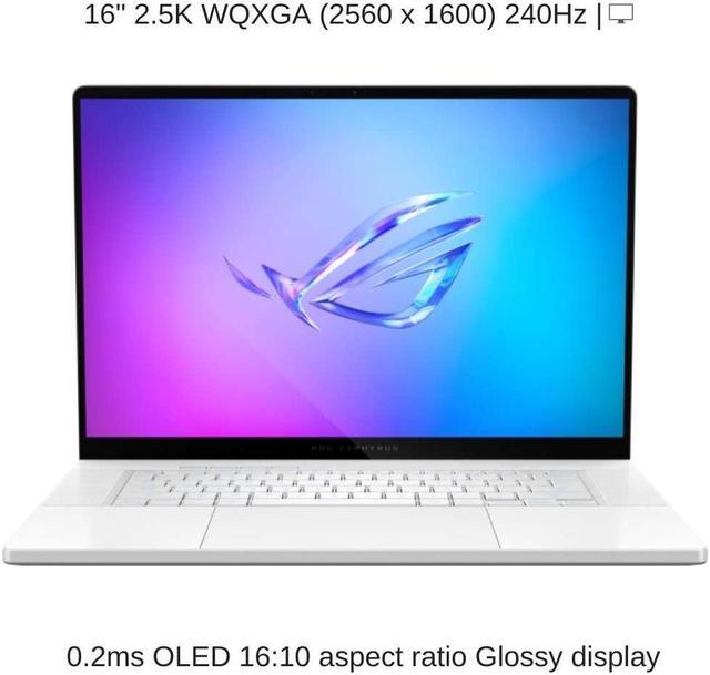 Alt view image 6 of 7 - [2024] HIDevolution ASUS ROG Zephyrus G16 [White] GA605WV 16" WQXGA OLED 240Hz, 2.0 GHz Ryzen AI 9 HX 370, RTX 4060, 16 GB LPDDR5X RAM, 2 TB PCIe SSD, Windows 11 Pro