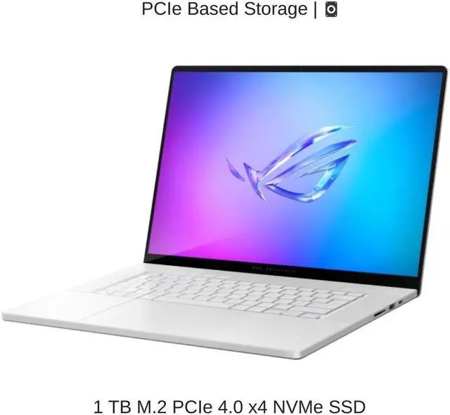 Alt view image 5 of 7 - [2024] HIDevolution ASUS ROG Zephyrus G16 [White] GA605WV 16" WQXGA OLED 240Hz, 2.0 GHz Ryzen AI 9 HX 370, RTX 4060, 16 GB LPDDR5X RAM, 1 TB PCIe SSD, Windows 11 Home