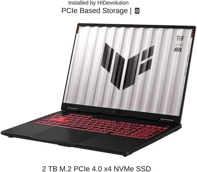 Alt view image 5 of 7 - [2024] HIDevolution ASUS TUF Gaming A16 FA608WV 16" 2.5K WQXGA 165Hz, 2.0 GHz Ryzen AI 9 HX 370, RTX 4060, 16 GB LPDDR5X RAM, 2 TB PCIe SSD, Windows 11 Home