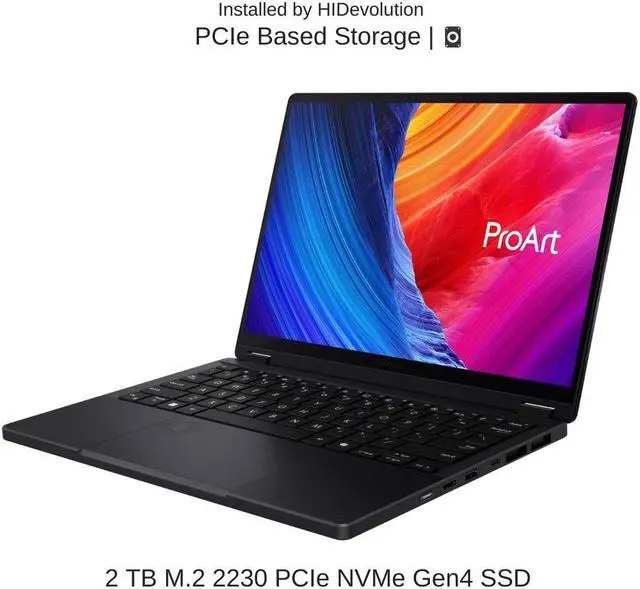 Alt view image 5 of 7 - [2024] HIDevolution ASUS ProArt PX13 HN7306WU Black 13.3" 3K OLED Touch, 2.0 GHz Ryzen AI 9 HX 370, RTX 4050, 32 GB LPDDR5X RAM, 2 TB PCIe SSD, Windows 11 Home