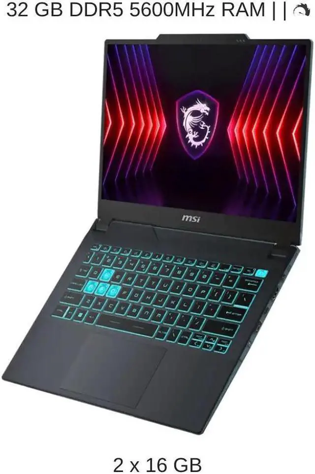 Alt view image 4 of 7 - [2024] HIDevolution MSI Cyborg 14 A13VE 14" FHD+ 144Hz, 2.4 GHz i7-13620H, RTX 4050, 32 GB DDR5 RAM, 1 TB PCIe SSD, Windows 11 Pro