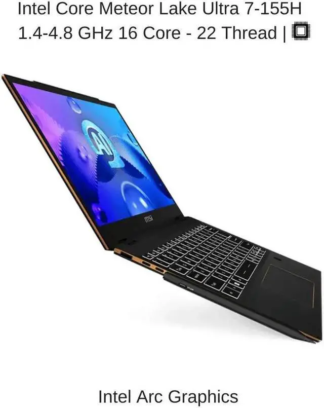 Alt view image 3 of 7 - [2024] HIDevolution MSI Summit 13 AI+ Evo A2VMTG [Black] 13.3" FHD+ Touch, 2.2 GHz Ultra 7-258V, Intel Arc, 32 GB LPDDR5, 1 TB PCIe SSD, Windows 11 Pro