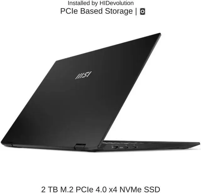 Alt view image 5 of 7 - [2024] HIDevolution MSI Summit E16 AI Studio A1VETG [Black] 16" QHD+ 165Hz Touch, 1.4 GHz Ultra 7-155H, RTX 4050, 32 GB LPDDR5, 2 TB PCIe SSD, Windows 11 Pro