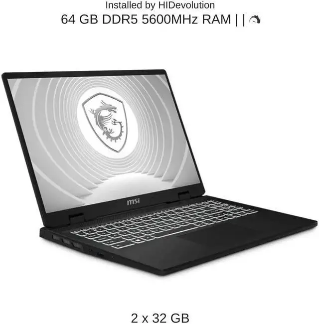 Alt view image 4 of 7 - [2024] HIDevolution MSI CreatorPro M16 HX C14VIG 16" FHD+, 1.6 GHz i7-14650HX, RTX 1000 ADA, 64 GB DDR5 RAM, 1 TB PCIe SSD, Windows 11 Pro