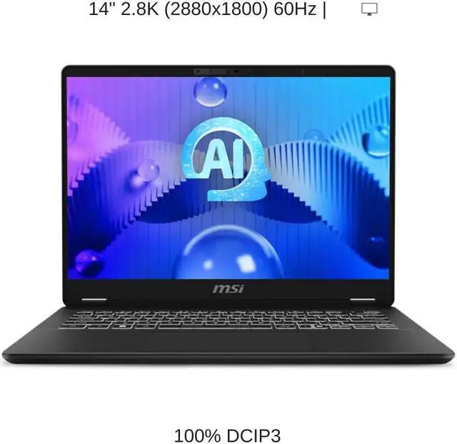 Alt view image 6 of 7 - [2024] HIDevolution MSI Prestige 14 AI Evo C1MG [Gray] 14" 2.8K, 1.8 GHz Ultra 9-185H, Intel Arc, 64 GB DDR5, 4 TB PCIe SSD, Windows 11 Pro