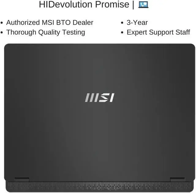 Alt view image 7 of 7 - [2024] HIDevolution MSI Prestige 14 AI Evo C1MG [Gray] 14" 2.8K, 1.8 GHz Ultra 9-185H, Intel Arc, 64 GB DDR5, 4 TB PCIe SSD, Windows 11 Pro