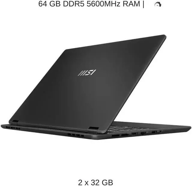 Alt view image 4 of 7 - [2024] HIDevolution MSI Prestige 14 AI Evo C1MG [Gray] 14" FHD+ 144Hz, 1.8 GHz Ultra 9-185H, Intel Arc, 64 GB DDR5, 4 TB PCIe SSD, Windows 11 Home