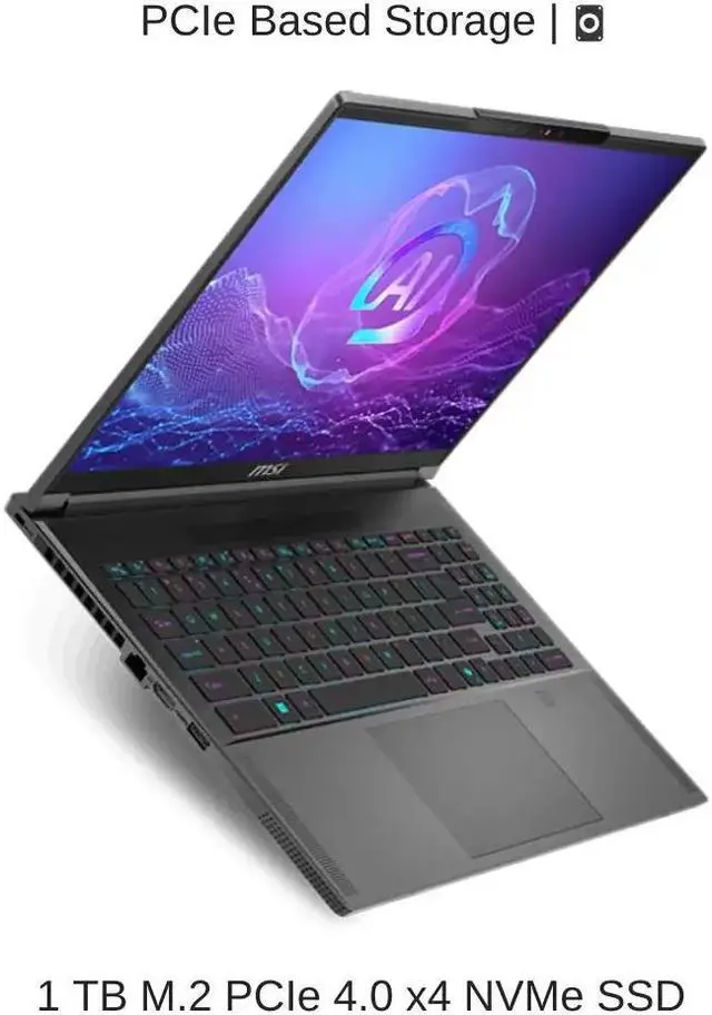 Alt view image 5 of 7 - [2024] HIDevolution MSI Creator A16 AI+ A3HVGG 16" QHD+ 240Hz, 2.0 GHz Ryzen AI 9 365, RTX 4060, 32 GB LPDDR5x RAM, 1 TB PCIe SSD, Windows 11 Home