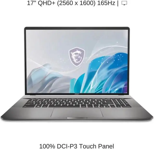 Alt view image 6 of 7 - [2024] HIDevolution MSI Creator Z17 HX Studio A14VGT 17" QHD+ 165Hz Touch, 1.6 GHz i9-14900HX, RTX 4070, 64 GB DDR5 RAM, 4 TB PCIe SSD, Windows 11 Pro