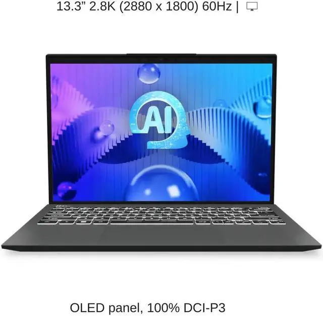 Alt view image 6 of 7 - [2025] HIDevolution MSI Prestige 13 AI+ Evo A2VMG [Gray] 13.3" 2.8K OLED, 2.2 GHz Ultra 7-258V, Intel Arc, 32 GB LPDDR5x, 1 TB PCIe SSD, Windows 11 Pro