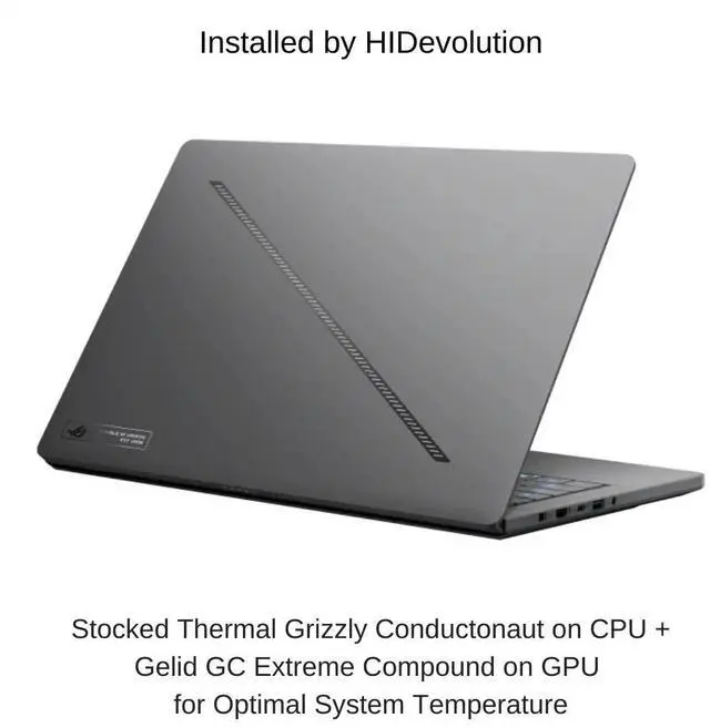 Alt view image 2 of 7 - [2025] HIDevolution ASUS ROG Zephyrus G14 GA403UP [Grey] 14" 3K 120Hz OLED, 4.0 GHz Ryzen 9 270, RTX 5070, 32GB LPDDR5X RAM, 2 TB PCIe SSD, Windows 11 Pro