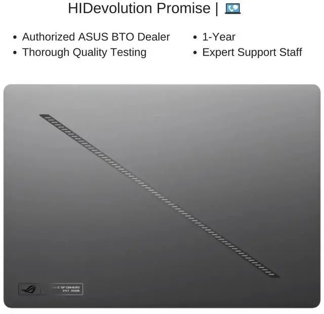 Alt view image 7 of 7 - [2025] HIDevolution ASUS ROG Zephyrus G14 GA403UP [Grey] 14" 3K 120Hz OLED, 4.0 GHz Ryzen 9 270, RTX 5070, 32GB LPDDR5X RAM, 2 TB PCIe SSD, Windows 11 Pro
