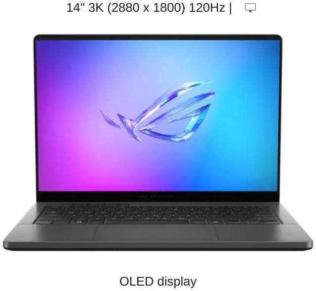 Alt view image 6 of 7 - [2025] HIDevolution ASUS ROG Zephyrus G14 GA403UP [Grey] 14" 3K 120Hz OLED, 4.0 GHz Ryzen 9 270, RTX 5070, 32GB LPDDR5X RAM, 2 TB PCIe SSD, Windows 11 Pro