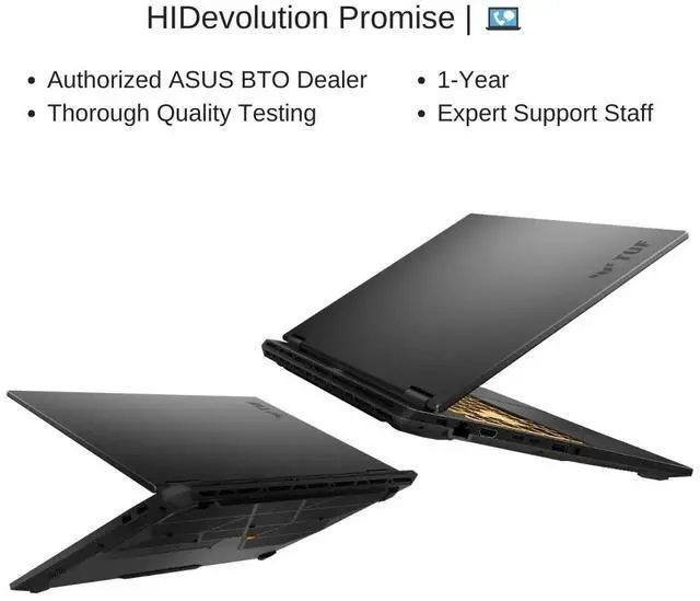 Alt view image 7 of 7 - [2025] HIDevolution ASUS TUF Gaming F16 FX608JMR 16" FHD+ 165Hz IPS-Level, 1.6 GHz i7-14650HX, RTX 5060, 128 GB DDR5 RAM, 1 TB PCIe SSD, Windows 11 Home