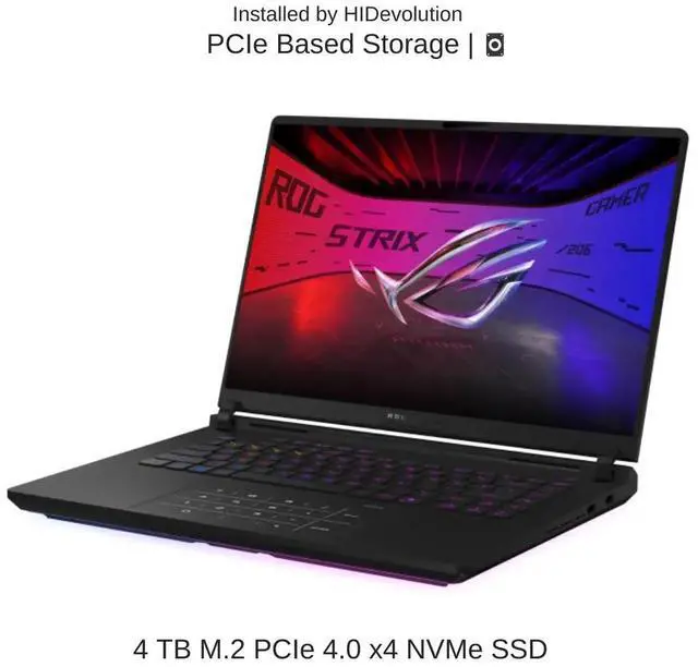 Alt view image 5 of 7 - [2025] HIDevolution ASUS ROG Strix SCAR 16 G635LW 16" WQXGA 240Hz Mini LED, 2.1 GHz Ultra 9-275HX, RTX 5080, 64 GB DDR5 RAM, 4 TB PCIe SSD, Windows 11 Pro