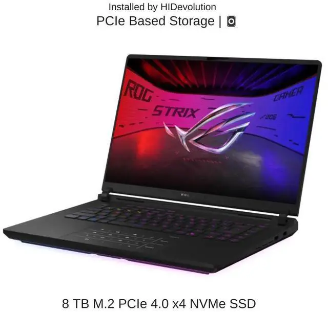 Alt view image 5 of 7 - [2025] HIDevolution ASUS ROG Strix SCAR 16 G635LW 16" WQXGA 240Hz Mini LED, 2.1 GHz Ultra 9-275HX, RTX 5080, 64 GB DDR5 RAM, 8 TB PCIe SSD, Windows 11 Pro