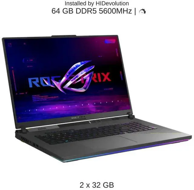 Alt view image 4 of 7 - [2025] HIDevolution ASUS ROG Strix G18 G814PH 18" WUXGA 144Hz IPS-Level, 2.4 GHz Ryzen 9 8940HX, RTX 5050, 64 GB DDR5 RAM, 8 TB PCIe SSD, Windows 11 Pro
