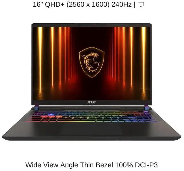 Alt view image 6 of 7 - [2025] HIDevolution MSI Vector 16 HX AI A2XWIG 16" QHD+ 240Hz, 2.1 GHz Ultra 9-275HX, RTX 5080, 128 GB DDR5 RAM, 16 TB PCIe SSD, Windows 11 Pro