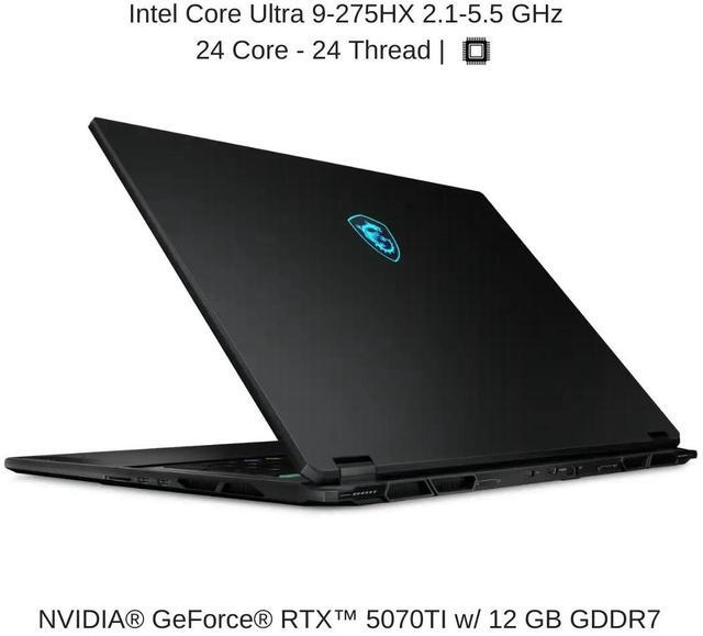 Alt view image 3 of 7 - [2025] HIDevolution MSI Stealth 18 HX AI A2XWHG 18" QHD+ 240Hz, 2.1 GHz Ultra 9-275HX, RTX 5070TI, 128 GB DDR5 RAM, 8 TB PCIe SSD, Windows 11 Pro